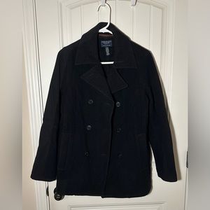 American Eagle women’s medium black pea coat.